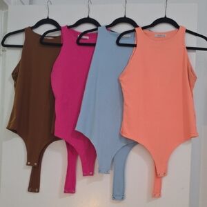 One Piece Bodysuit Set - Burny Orange, Pink, Blue, Orange